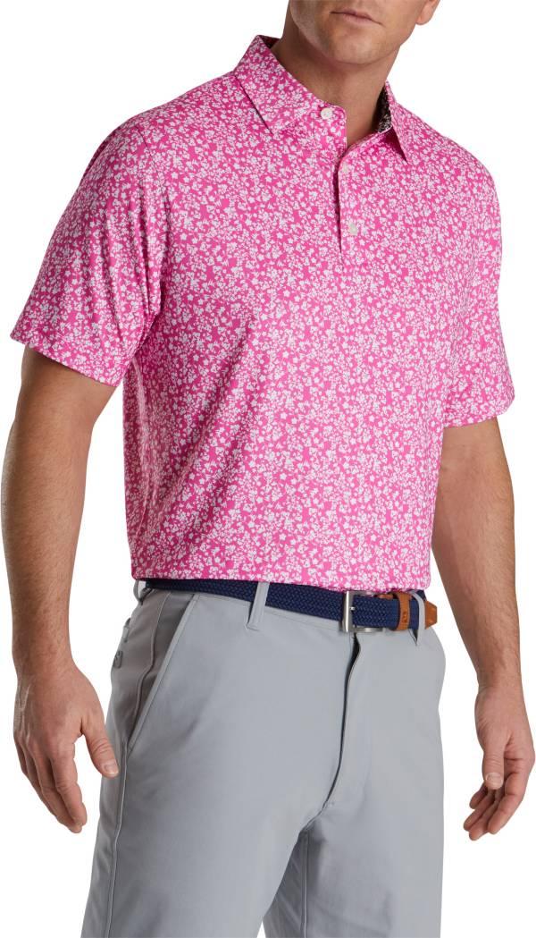 FootJoy Men's Floral Vines Print Golf Polo