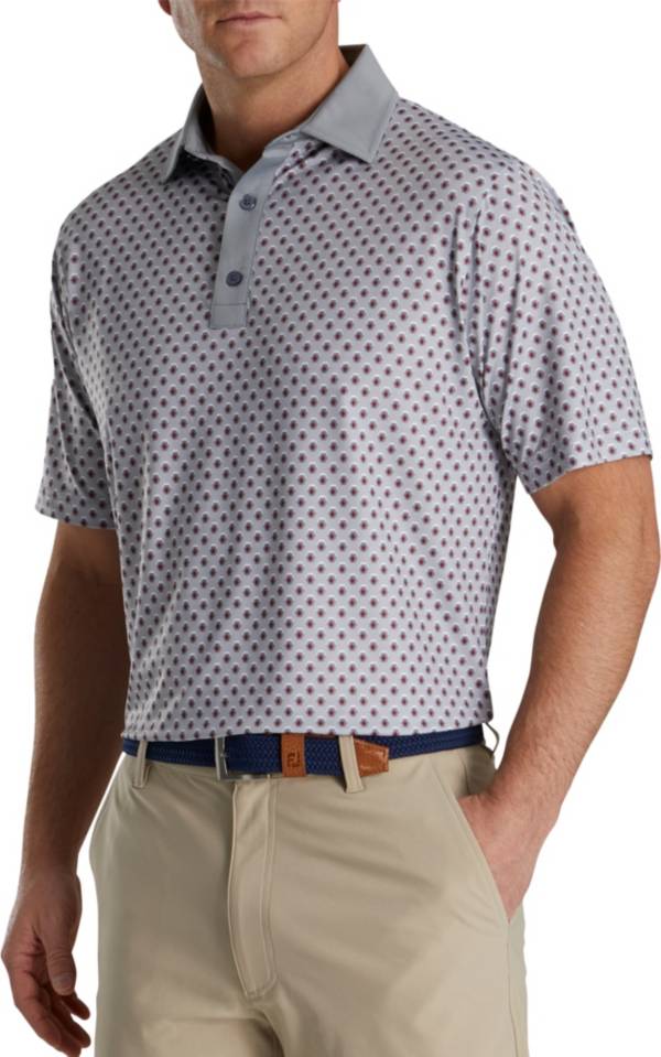 FootJoy Men's Geometric Print Lisle Self Collar Golf Polo product image