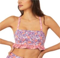 Free People Fp Movement Plie Sports Bra Ruffles Cinched Crop Top Lavender XS S M