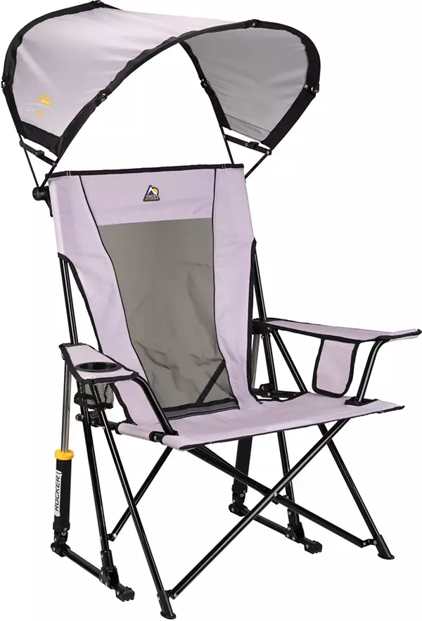 GCI Outdoor Sunshade Comfort Pro Rocker Chair, Lilac/Black