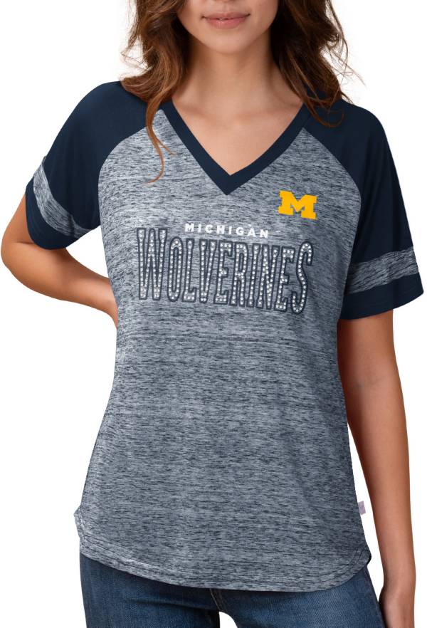 Touch by Alyssa Milano Women's Michigan Wolverines Blue Wildcard T-Shirt