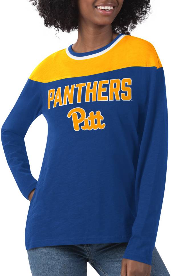 G-III For Her Women's Pitt Panthers Blue Direct Snap Long Sleeve T-Shirt