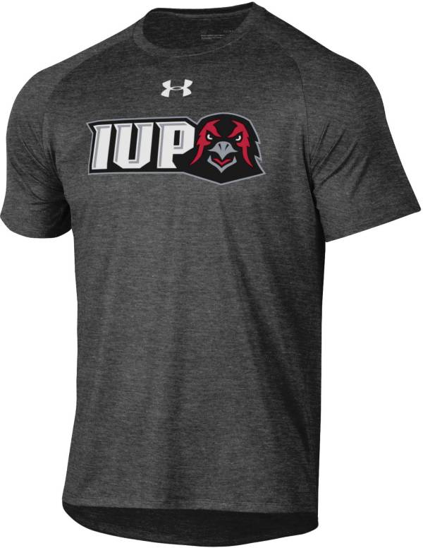 Under Armour Men's IUP Crimson Hawks Grey Tech Performance T-Shirt product image