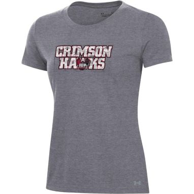 sorry, Under Armour Women's IUP Crimson Hawks Grey Performance Cotton T-Shirt is currently out of stock