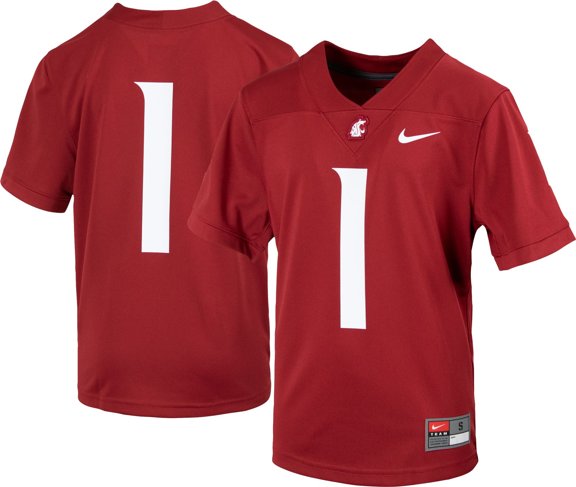Nike Youth Washington State Cougars #1 Crimson Game Vapor Untouchable Football Jersey product image