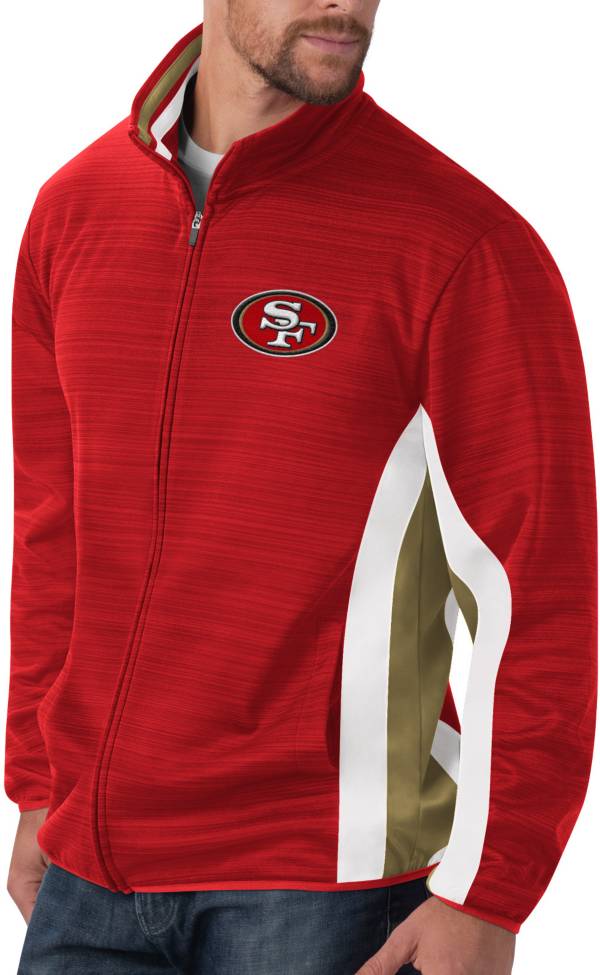 G-III Men's San Francisco 49ers Power Forward Red Track Jacket