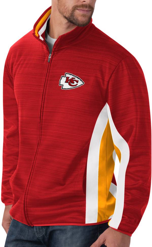 G-III Men's Kansas City Chiefs Power Forward Red Track Jacket