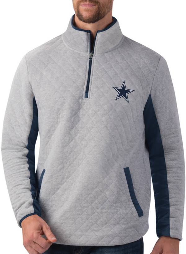 G-III Men's Dallas Cowboys Slugger Quilt Grey Half-Zip Pullover product image