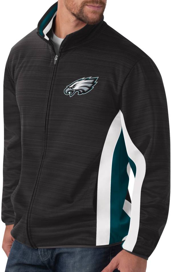 G-III Men's Philadelphia Eagles Power Forward Black Track Jacket