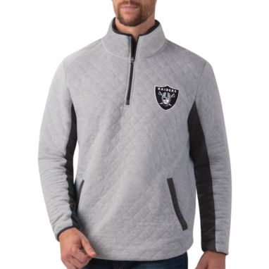 sorry, G-III Men's Las Vegas Raiders Slugger Quilt Grey Half-Zip Pullover is currently out of stock