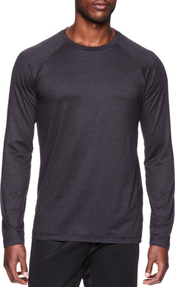 Buy Gaiam men round neck long sleeve heather t shirt grey Online