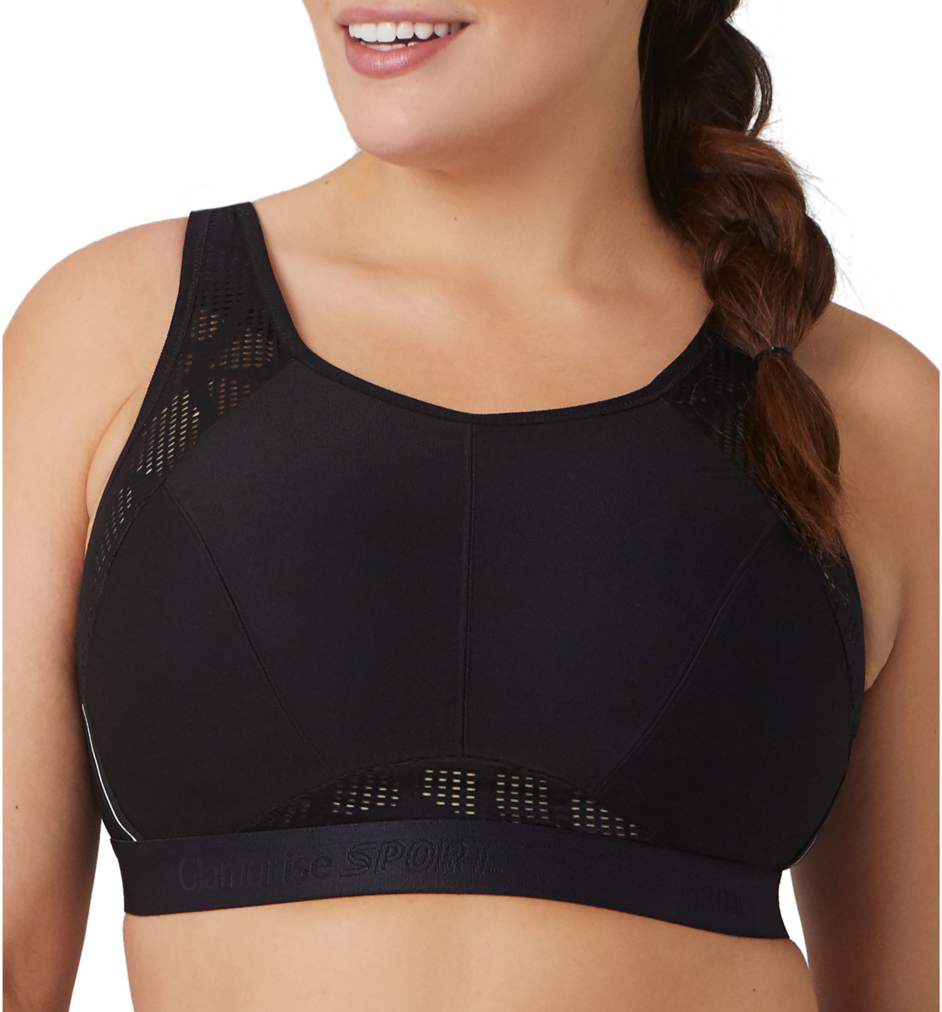 Glamorise Women's No-Sweat Mesh High Support Sports Bra