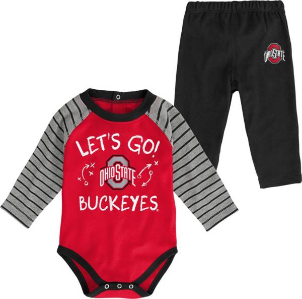 Gen2 Toddler Ohio State Buckeyes Scarlet Touchdown 2-Piece Creeper Set