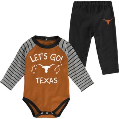 sorry, Gen2 Toddler Texas Longhorns Burnt Orange Touchdown 2-Piece Creeper Set is currently out of stock