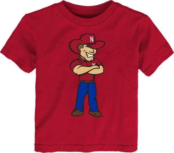 Gen2 Toddler Nebraska Cornhuskers Scarlet Standing Mascot T-Shirt