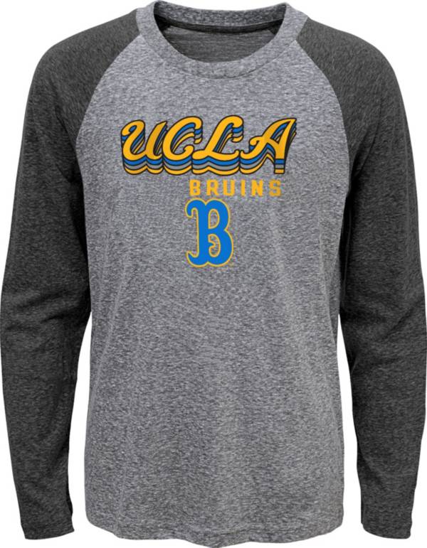 Gen2 Youth UCLA Bruins Grey Script Tri-Blend Raglan Long Sleeve T-Shirt product image