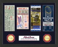 Atlanta Braves 4-Time World Series Champions 12 x 15 Ticket Collection