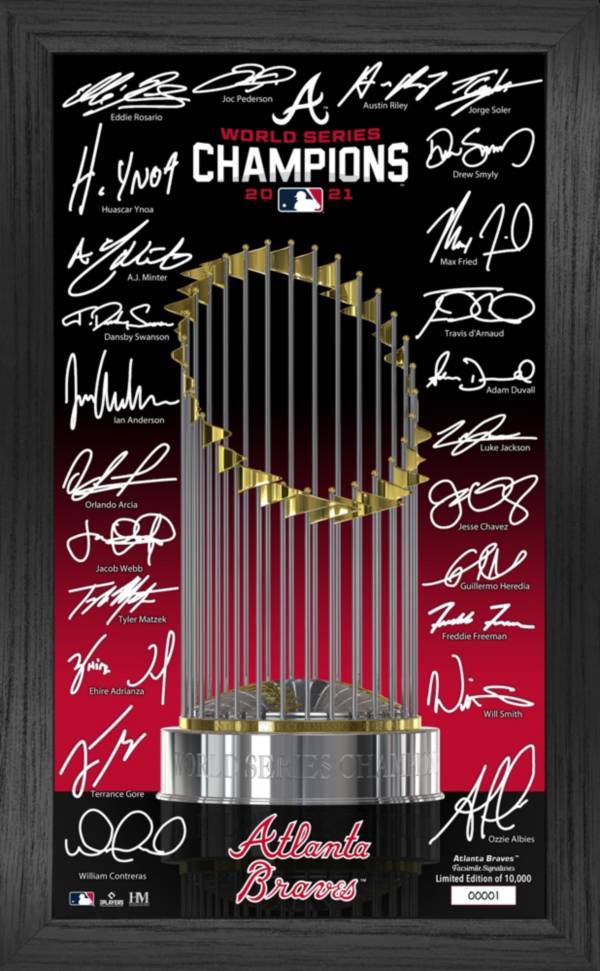 Highland Mint 2021 World Series Champions Atlanta Braves Signature Trophy Framed Print product image