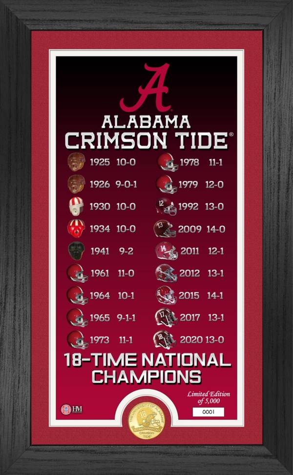 Highland Mint 2020 National Champions Alabama Crimson Tide Legacy Bronze Coin Photo Mint product image