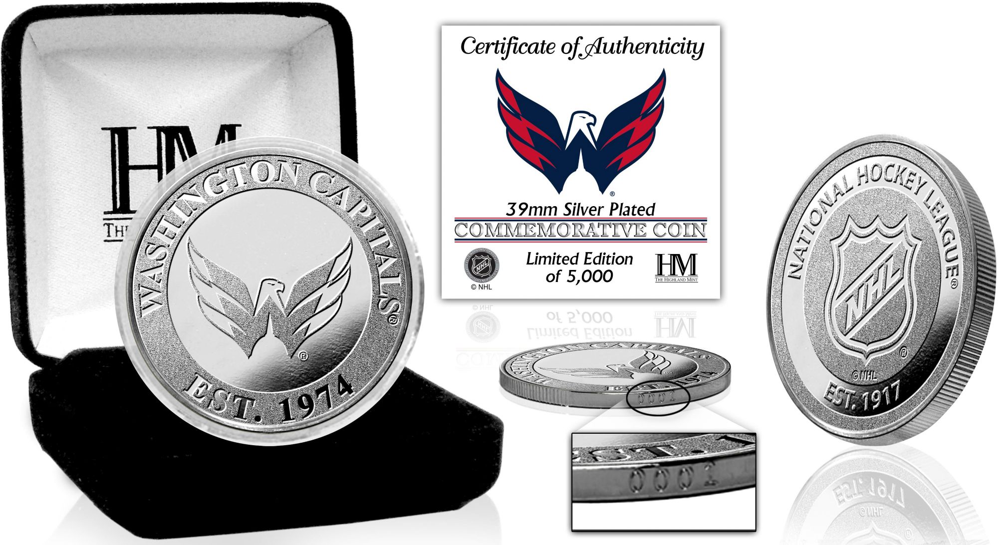 Highland Mint Washington Capitals Silver Team Coin
