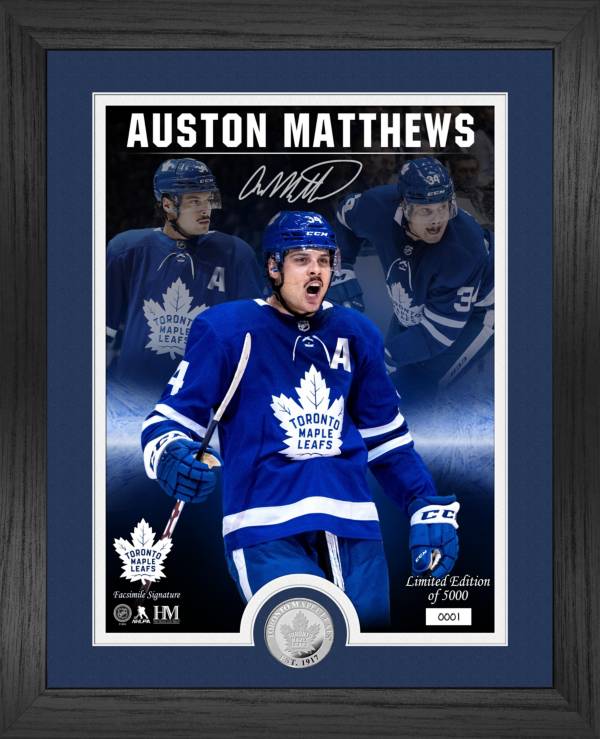 Auston Matthews Maple Leafs Signed Framer Blue Adidas Authentic Jersey
