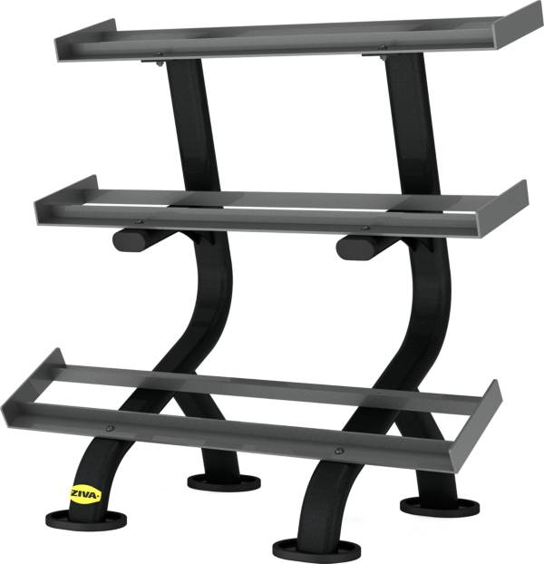 ZIVA Performance 3-Tier 10 Pair Hexagon Dumbbell Rack