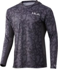 Huk Men's Icon x Long Sleeve Shirt, XXL, Titanium Blue