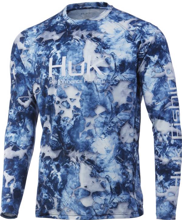 HUK Men's Vented Mossy Oak Fracture Pursuit Long Sleeve Shirt product image