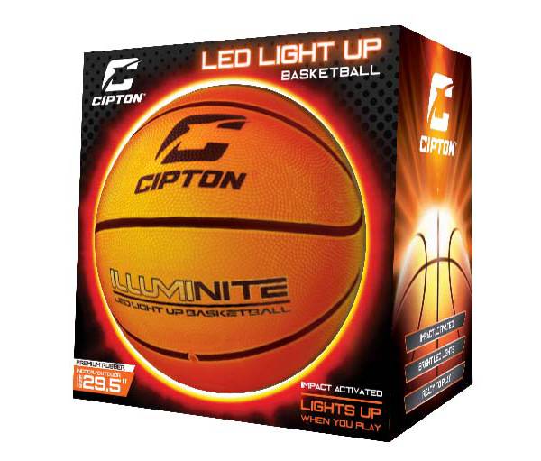 Cipton Light-Up LED Indoor/Outdoor Rubber Basketball 29.5''