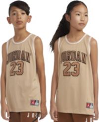 Jordan Big Boys' 23 Pinstripe Jersey, White/Blue, Size: Small, Polyester