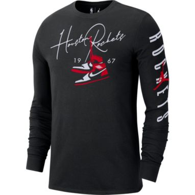 sorry, Jordan Men's Houston Rockets Black Long Sleeve T-Shirt is currently out of stock