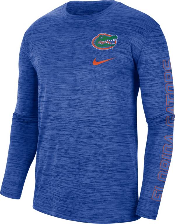 Nike Men's Florida Gators Blue Dri-FIT Velocity Graphic Long Sleeve T-Shirt product image