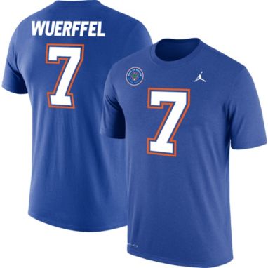 sorry, Jordan Men's Florida Gators Danny Wuerffel #7 Blue ‘Ring of Honor' Football Jersey T-Shirt is currently out of stock