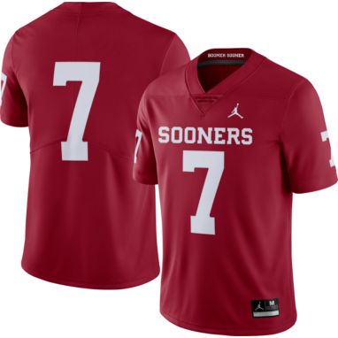sorry, Jordan Men's Oklahoma Sooners #7 Crimson Dri-FIT Limited Football Jersey is currently out of stock
