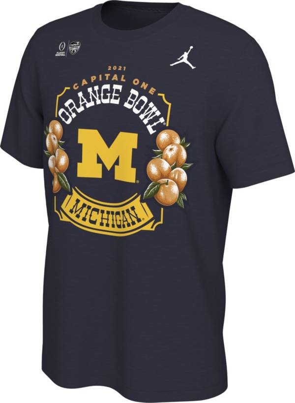 Jordan Men's College Football Playoff 2021 Capital One Orange Bowl Bound Michigan Wolverines T-Shirt