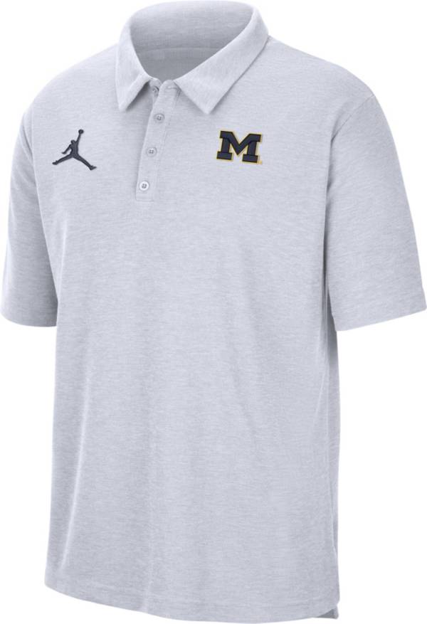 Jordan Men's Michigan Wolverines Football Team Issue White Polo product image
