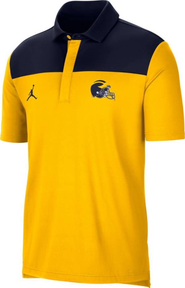 Jordan Men's Michigan Wolverines Maize Elevated Team Issue Polo product image