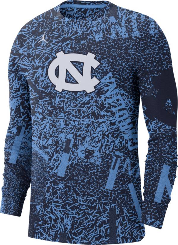 Jordan Men's North Carolina Tar Heels Carolina Blue Football Team Issue Practice Long Sleeve T-Shirt