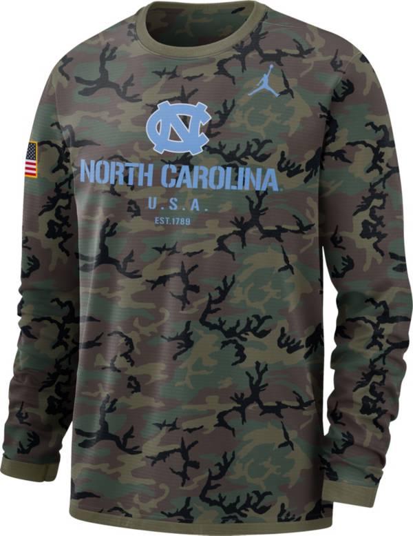 Jordan Men's North Carolina Tar Heels Camo Military Appreciation Long Sleeve T-Shirt