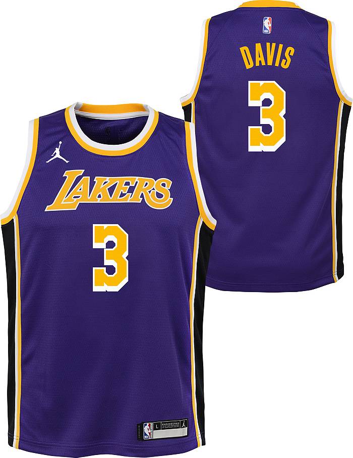 Nike Youth Los Angeles Lakers Anthony Davis #3 Purple Dri-FIT