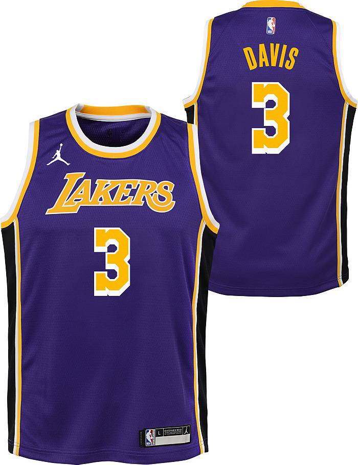 Anthony Davis Los Angeles Lakers #3 Youth 8-20 Yellow Icon Edition Swingman Jersey : Sports & Outdoors