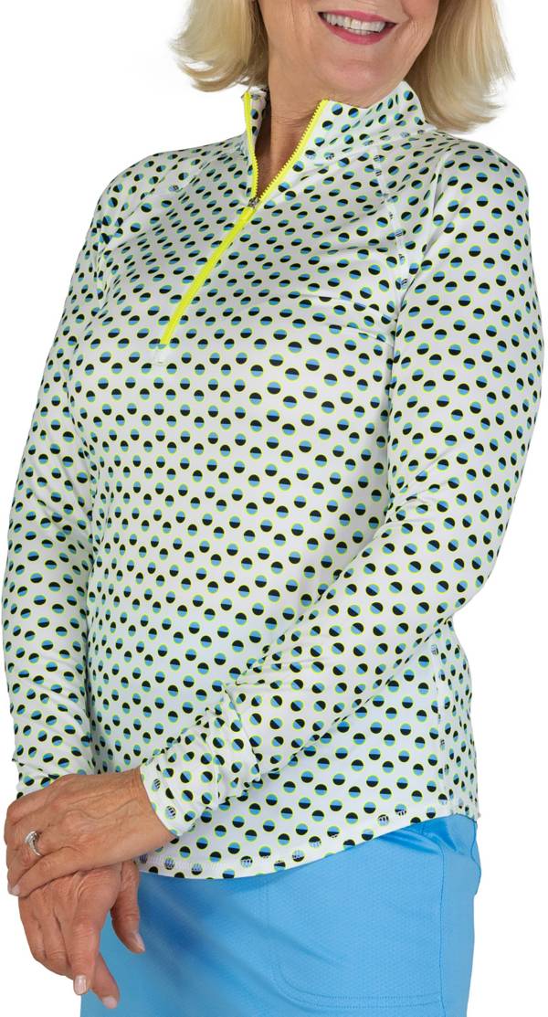 Jofit Women's Long Sleeve Print UV Mock Neck Golf Polo product image