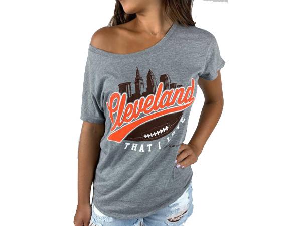 GV Art & Design Women's Cleveland Skyline Scoop Neck T-Shirt product image