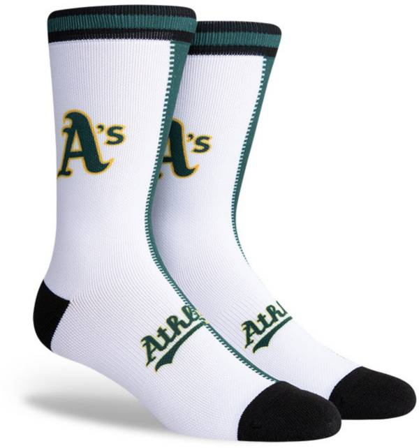 PKWY Oakland Athletics Black Split Crew Socks