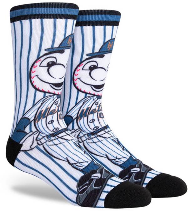 PKWY New York Mets Black Mascot Crew Socks