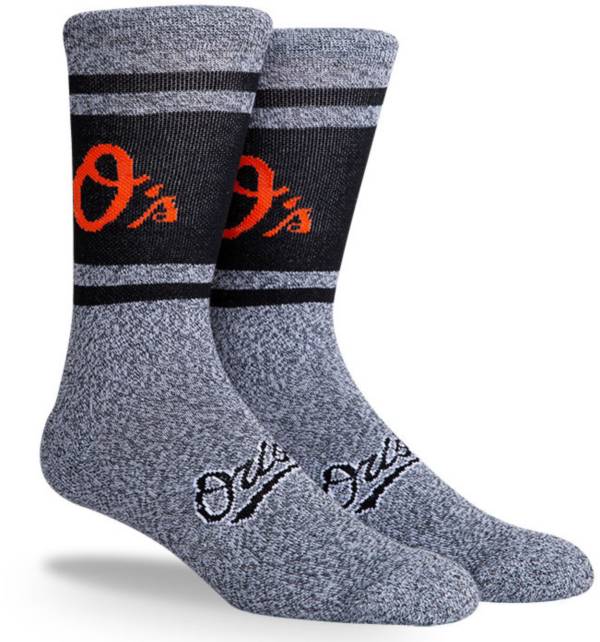 PKWY Baltimore Orioles Black Varsity Crew Socks