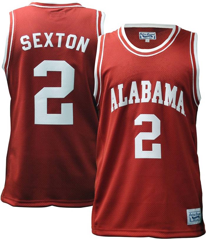 Original Retro Brand Men's Alabama Crimson Tide Collin Sexton #2 Crimson Replica Basketball Jersey, Large, Red