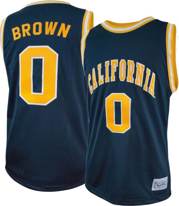 Retro Brand Men's Cal Golden Bears Jaylen Brown #0 Blue Replica Basketball Jersey product image