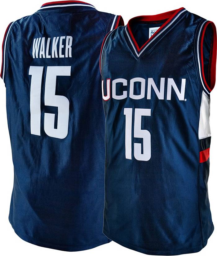 Retro Brand Men's UConn Huskies Kemba Walker #15 Blue Replica Basketball Jersey, Small