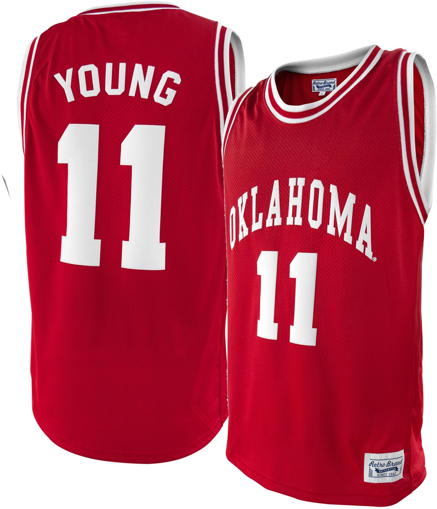 Original Retro Brand Men's Oklahoma Sooners Trae Young #11 Crimson Replica Basketball Jersey product image